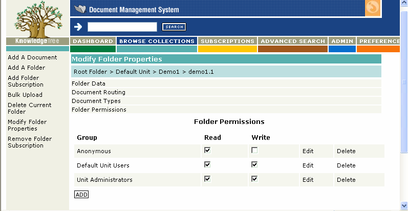 Folder Permissions